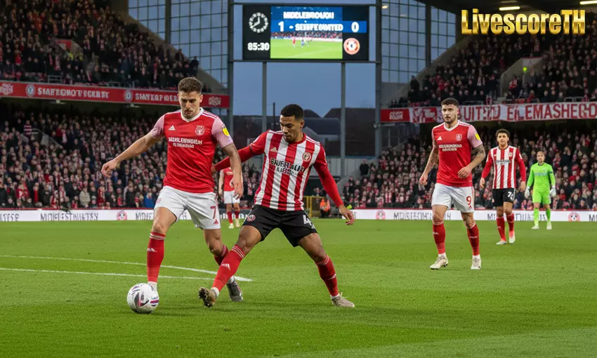 มิดเดิ้ลสโบรช์ บุกเชือด เชฟฟิลด์ ยูไนเต็ด 2-1 ขึ้นจ่าฝูงแชมเปี้ยนชิพ